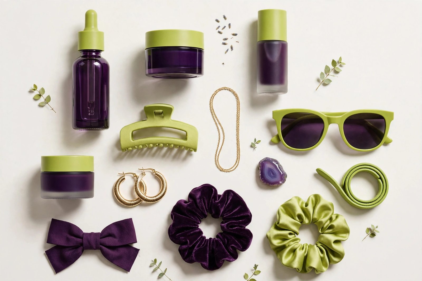 Professional flat-lay of ecommerce product photos with clean backgrounds
