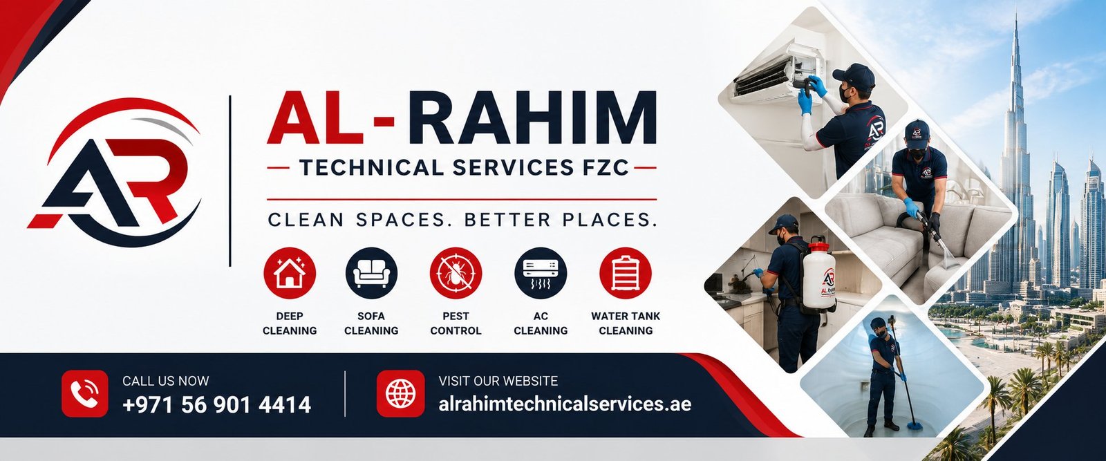 Al-Rahim Technical Services corporate banner — designed by Advert Solutions
