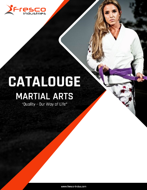 Martial Arts catalogue cover designed for Fresco Industries — 13 pages