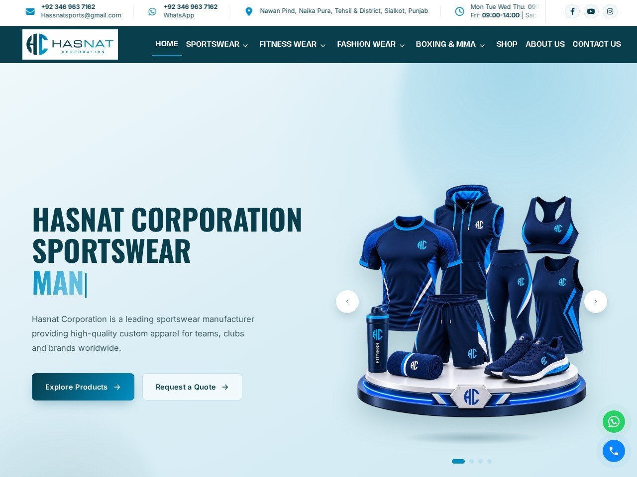 Hasnat Corporation website preview