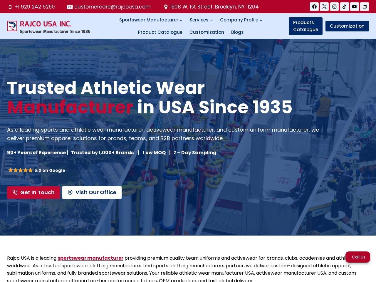 Rajco USA website preview