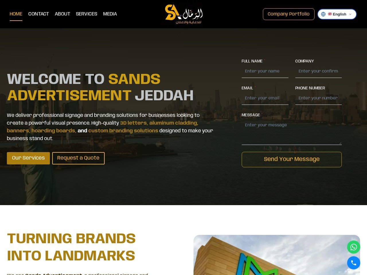 Sands Adv Jeddah website preview