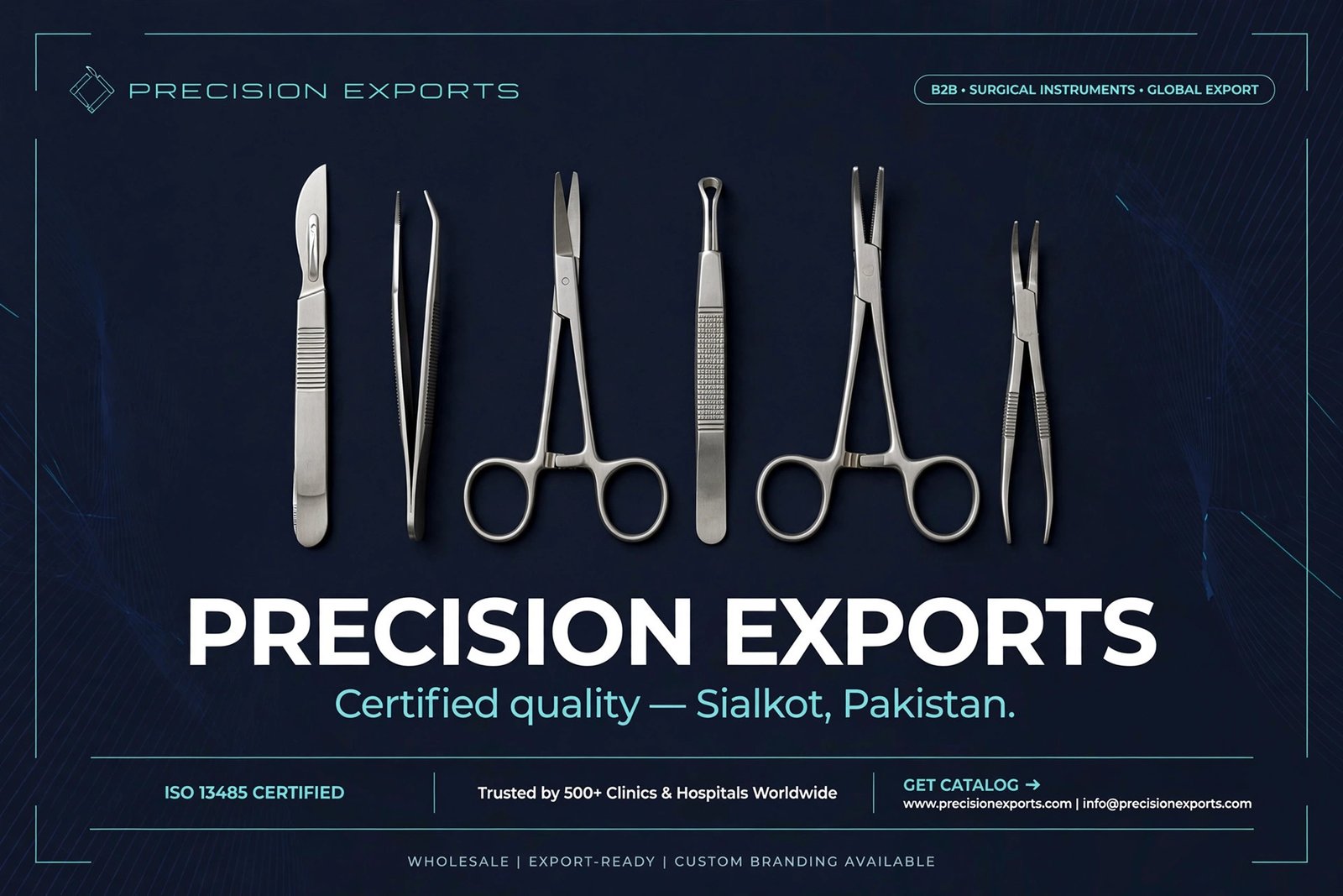 Sample Facebook post design for a surgical instruments exporter — by Advert Solutions